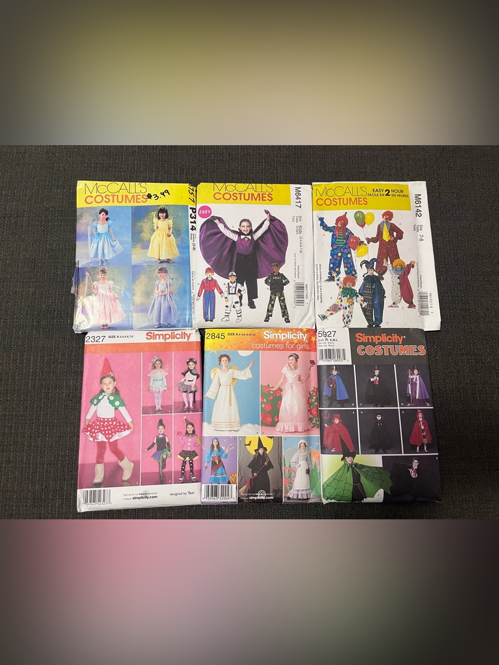 McCall's & Simplicity Kids Halloween Costume Patterns